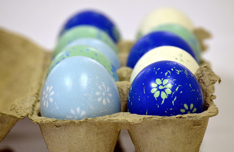 easter eggs, egg box, egg carton, color, colorful, colorful eggs HD wallpaper