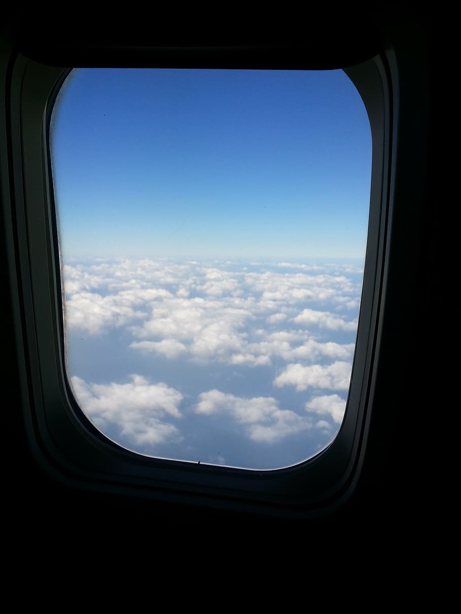 sky, plane, cloud, out the window, commerce and industry, flight HD wallpaper