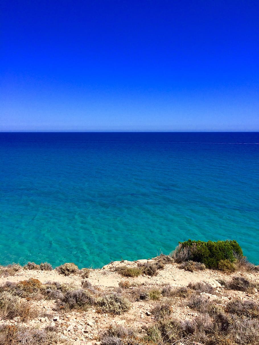 sardinia, natural beauty, peace, sea, blue, nature, turquoise, HD wallpaper