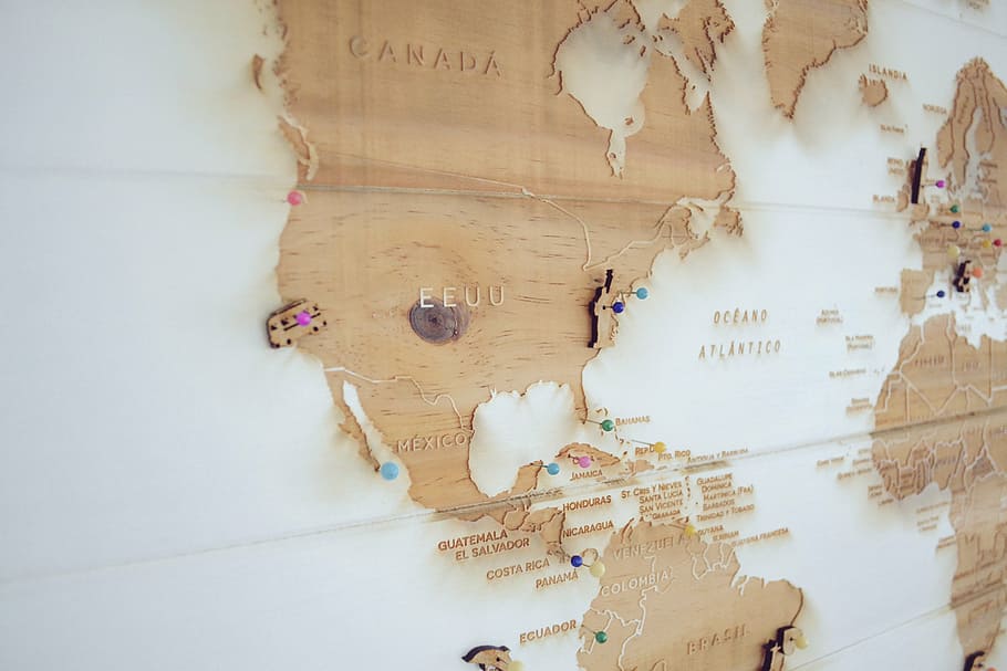 geography, map, markings, pins, travel, indoors, no people HD wallpaper