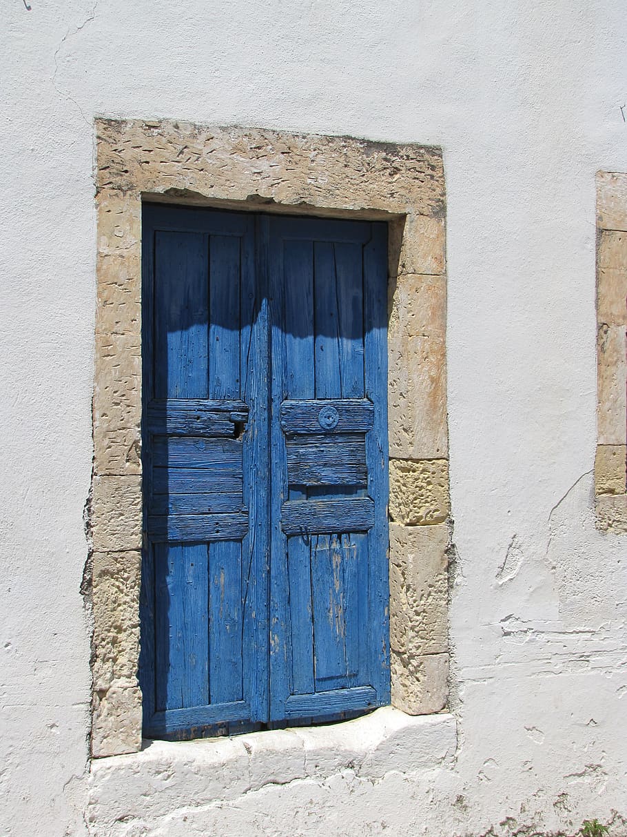 door, greece, blue, island, sea, tourism, hellas, greek island, HD wallpaper