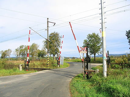 Level Crossing, Nostalgic, Railway, barriers, czech republic HD wallpaper