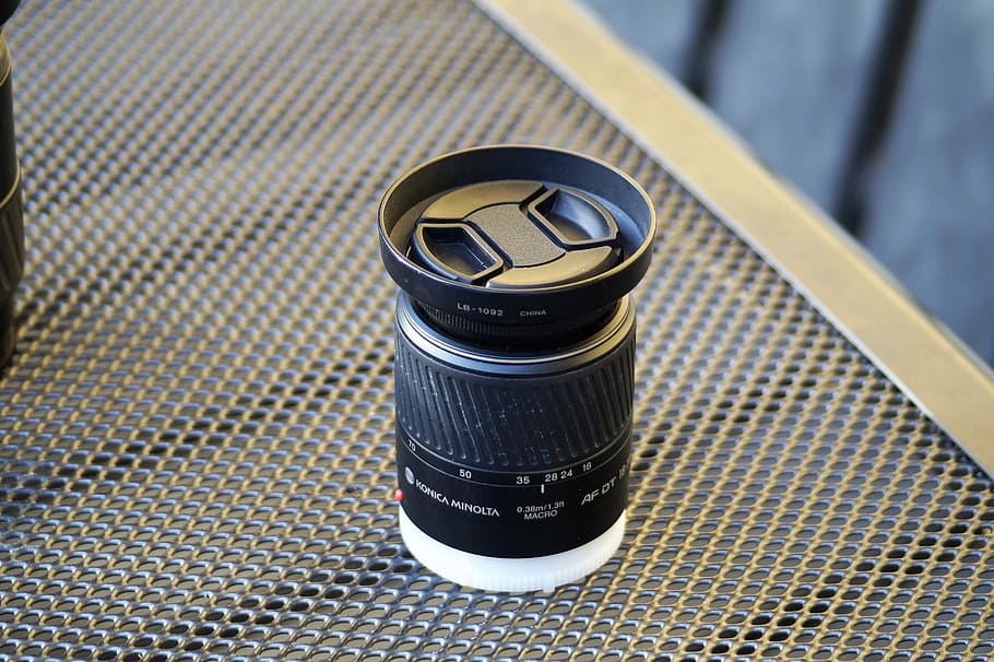 lens, minolta, sony, technology, photography themes, indoors HD wallpaper