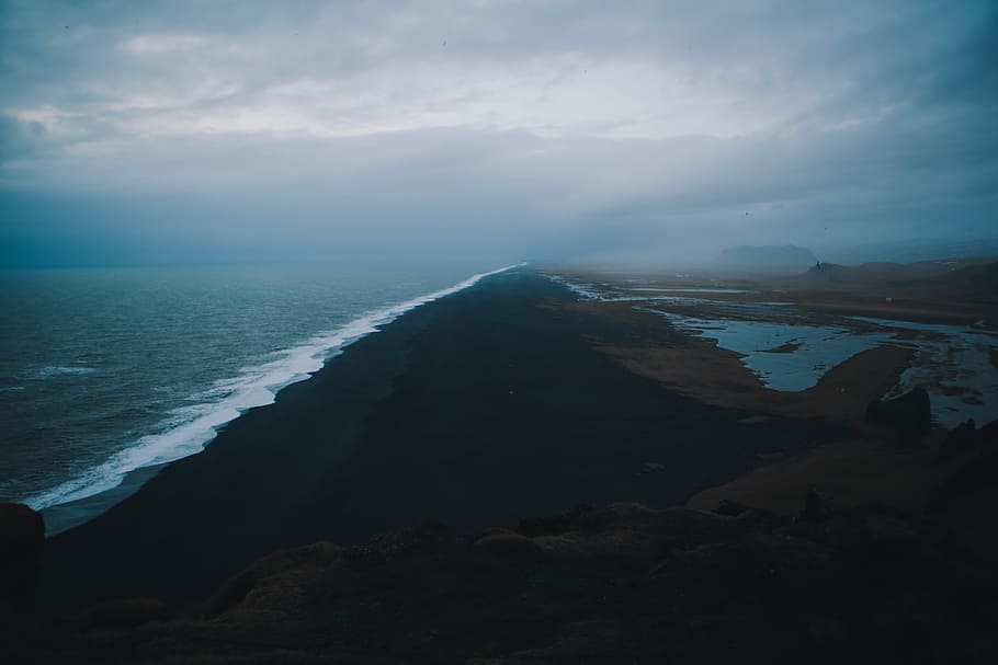 ocean, sea, wave, clouds, sky, rocks, formation, travel, trip HD wallpaper