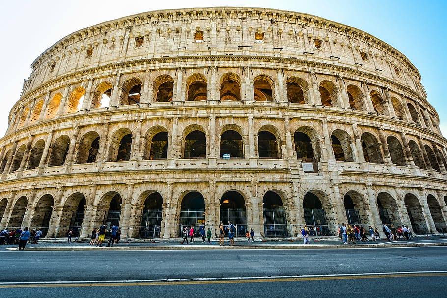 Coliseum, Italy, rome, monument, colosseum, italian, landmark, HD wallpaper