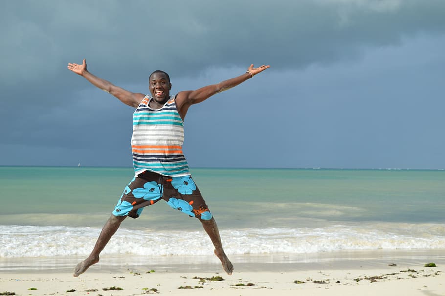 beach, kenya, coast, summer, land, human arm, sea, full length HD wallpaper