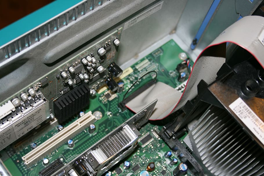 computer, motherboard, electronics, it, data cable, circuit board HD wallpaper
