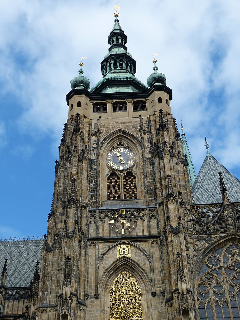 Prague, Czech Republic, Old Town, Dom, church, st vitus cathedral, HD wallpaper