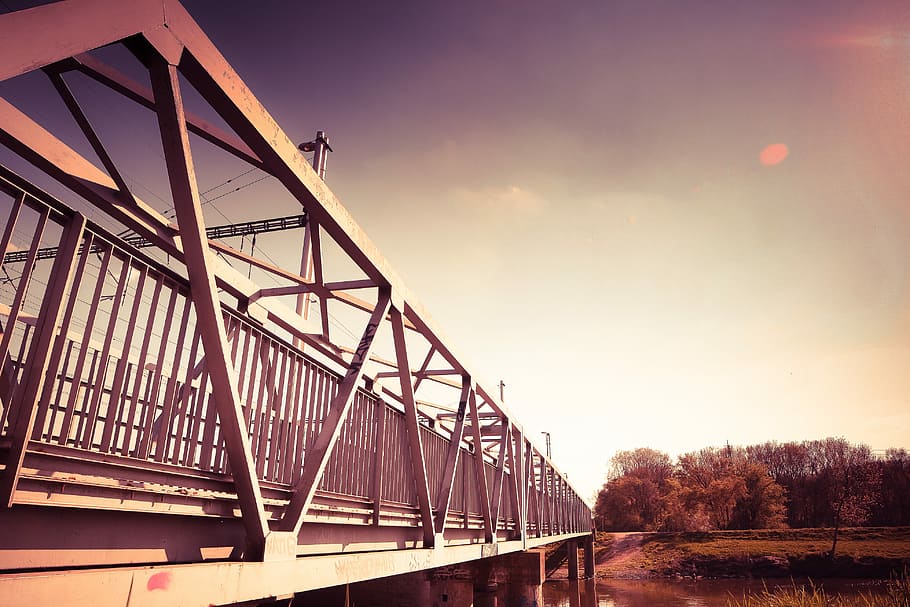 Another Edit of Steel Bridge, outdoors, river, sky, bridge - Man Made Structure