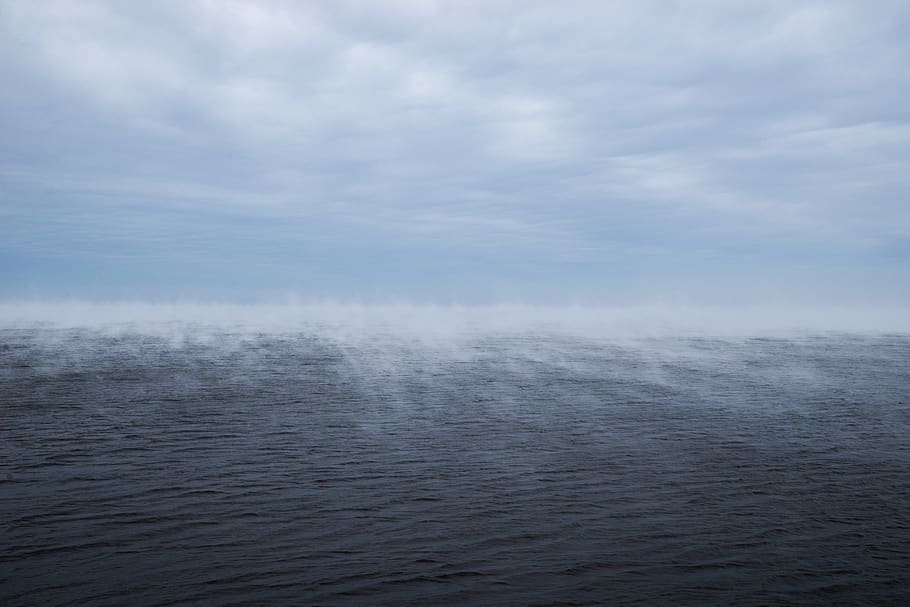 clouds, sky, ocean, sea, waves, cloud - sky, beauty in nature HD wallpaper
