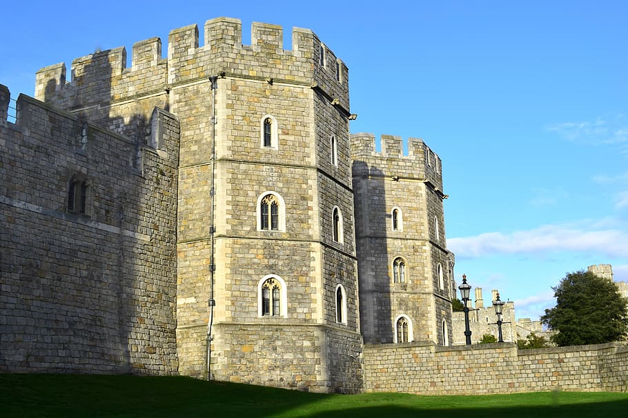 architecture, editorial, windsor, uk, castle, fortress, tower, HD wallpaper