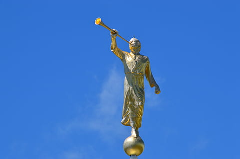 Moroni, Angel, Statue, Prophet, Mormon, mormonism, religion HD wallpaper