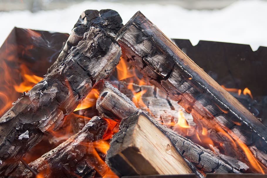 koster, fire, mangal, burn, coals, firewood, burns, fever, flame HD wallpaper