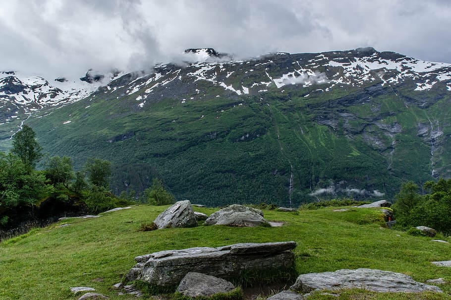 mountains, view, landscape, alpine, highlands, nature, outdoor HD wallpaper