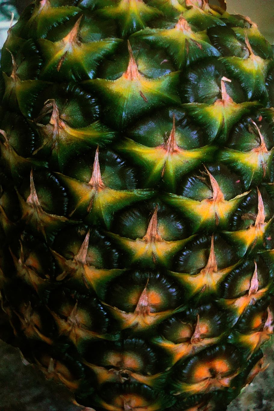 pineapple, close-up, detail, macro, closeups, texture, fruit HD wallpaper