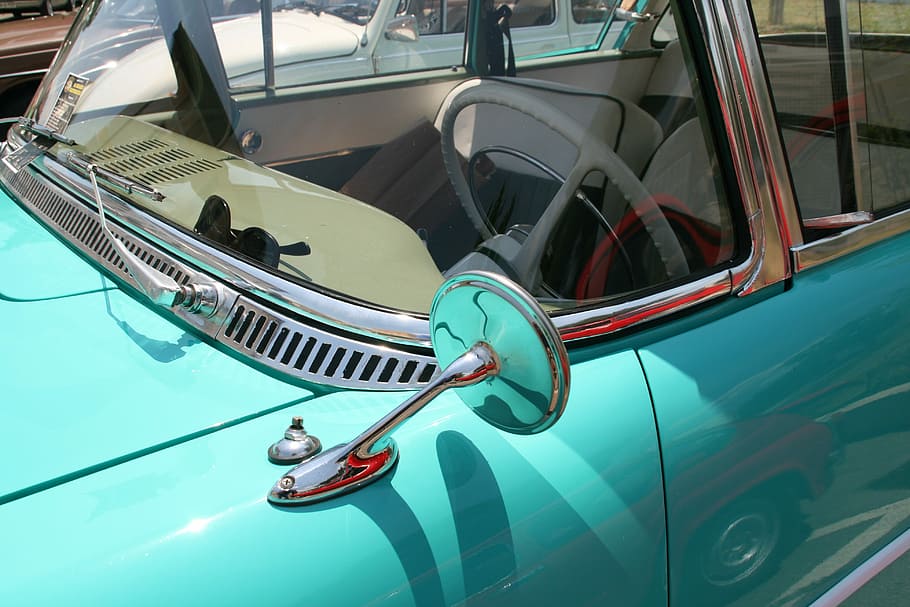 Summer, Oldtimer, Glasses, Vintage, car, transportation, reflection HD wallpaper