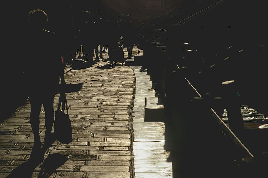 way, path, paved, tiles, pavement, pedestrians, walking, promenade HD wallpaper