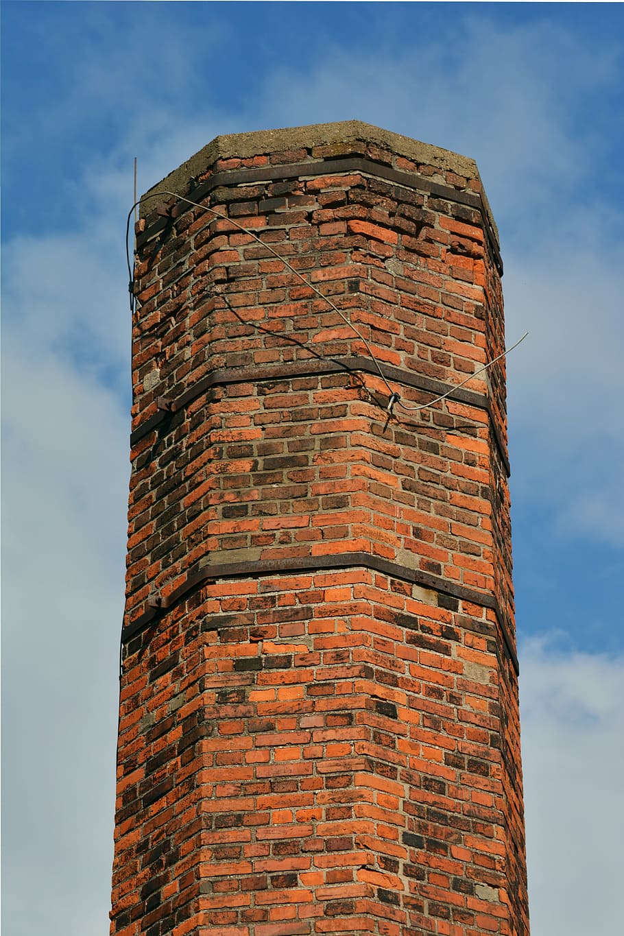 chimney, brick, old, fireplace, sky, low angle view, architecture HD wallpaper