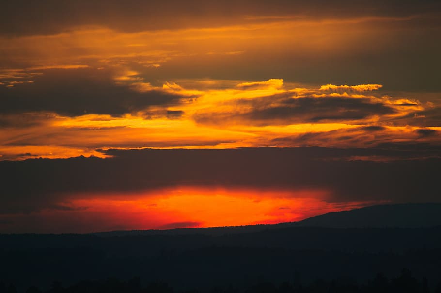 sunset, cloud, afterglow, abendstimmung, cloud - sky, beauty in nature HD wallpaper