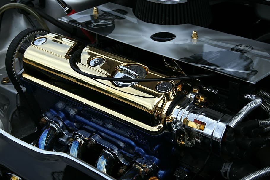 untitled, tuning, engine block, tuned, motor, cute, gold, engine compartment, HD wallpaper