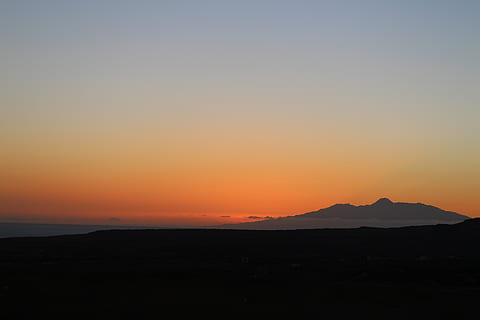sunset sky, volcano, landscape, pico do fogo, cape verde, africa HD wallpaper