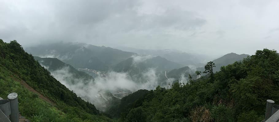peak, mountain, cloud, rain, nature, scenics, landscape, outdoors HD wallpaper