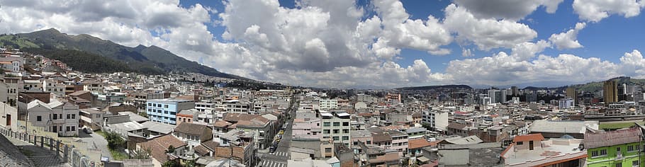 Quito, City, View, Panoramic, urban, building exterior, day HD wallpaper
