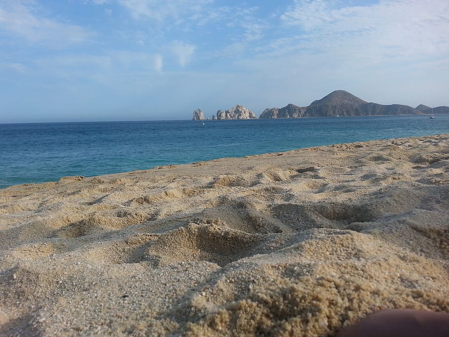 sand, cabo, arch, mexico, beach, view, sea, water, sky, land HD wallpaper