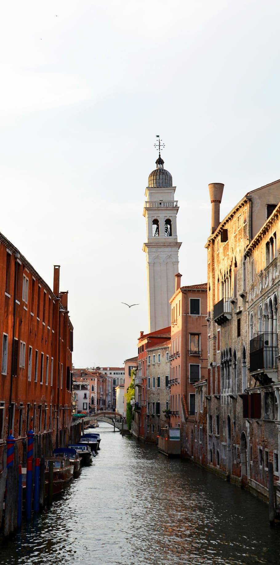 leaning tower, venice, channel, building, italy, bell tower HD wallpaper