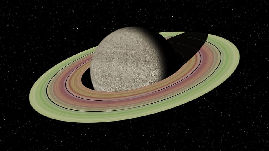 brown planet in galaxy, saturn, still life, no people, studio shot HD wallpaper