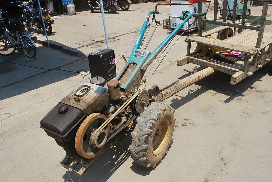 cart, motorized, engine, trailer, carriage, vehicle, transportation HD wallpaper