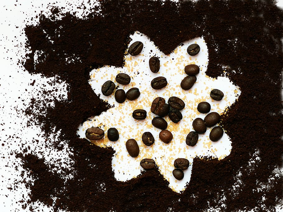 coffee, sugar, bio, brown, drink, breakfast, caffeine, morning HD wallpaper