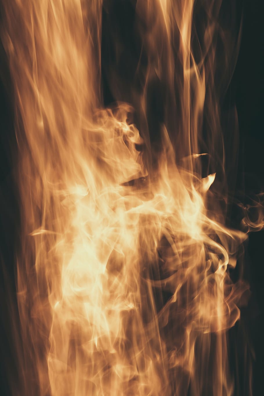 fire, flame, heiss, burn, brand, yellow, hot, embers, heat HD wallpaper
