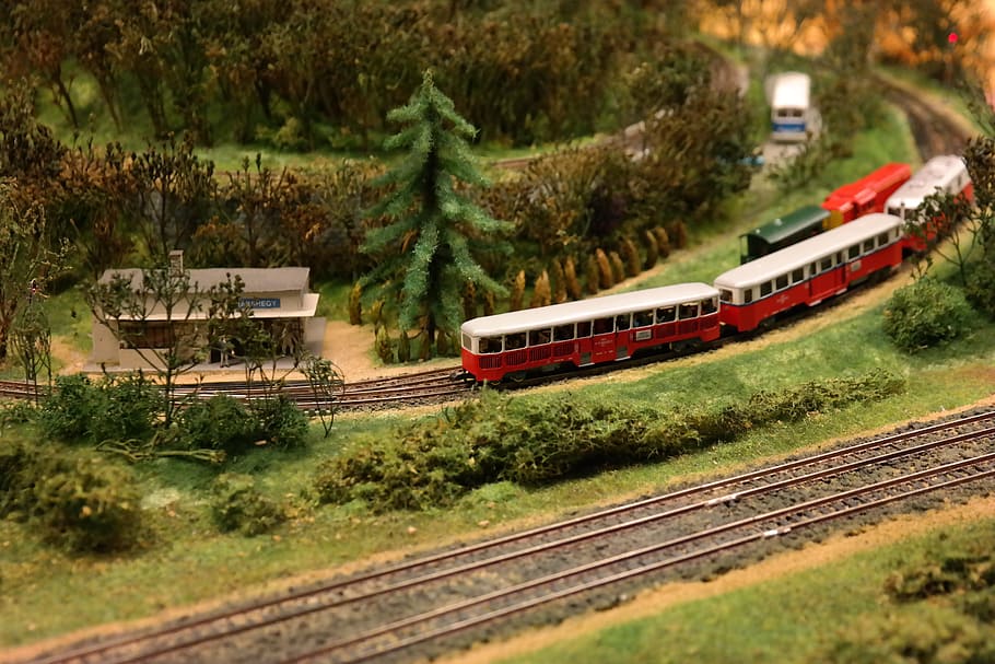 Model Railroad Layout, Vasútmodell, transportation, train - vehicle HD wallpaper