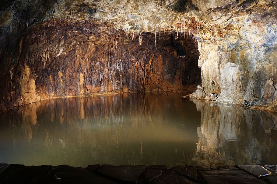 feengrotten, saalfeld, cave, mine, nature, stalactite, stalagmite HD wallpaper