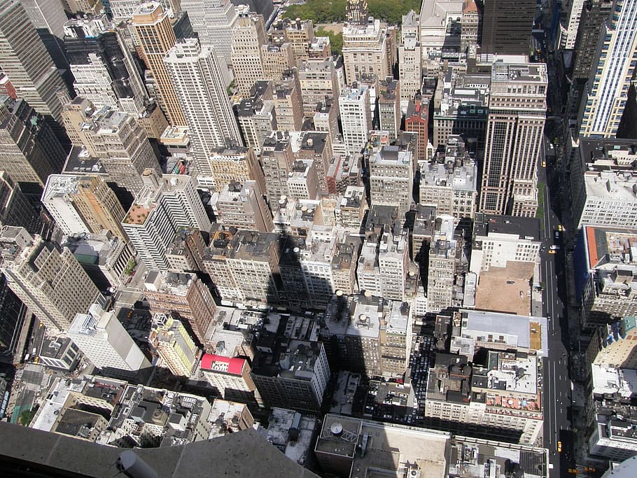 Buildings, Shadow, High, State, York, new, manhattan, new York City HD wallpaper