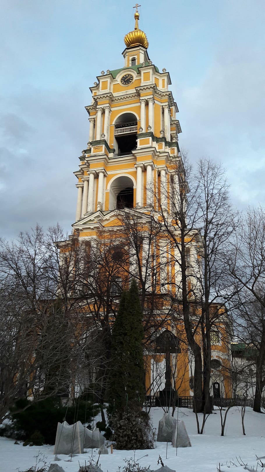 moscow, monastery, city, sky, tree, architecture, built structure HD wallpaper