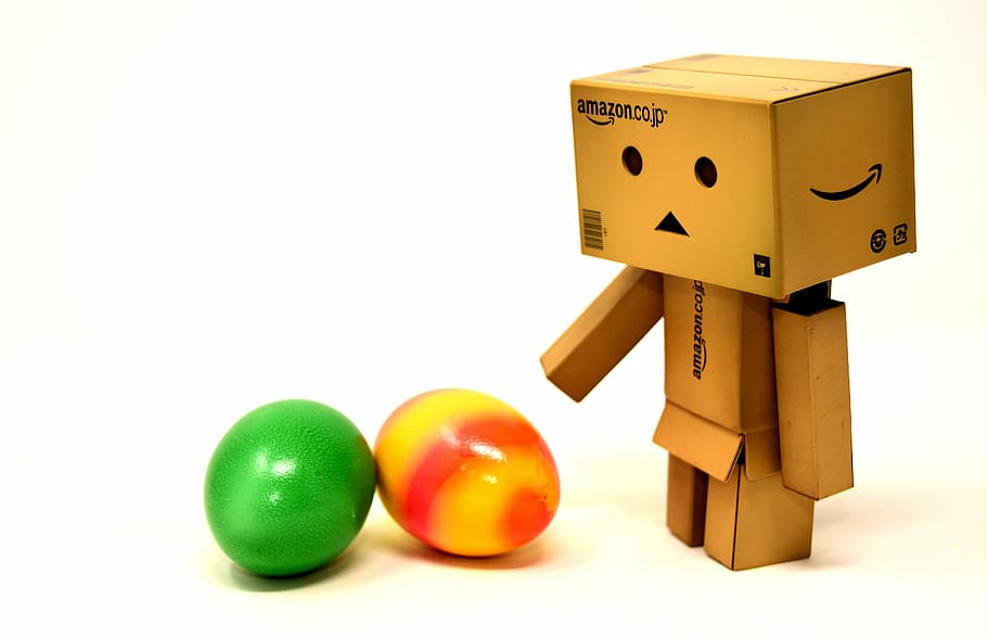 danbo, cute, figure, danboard, easter, egg, colorful, colorful eggs HD wallpaper