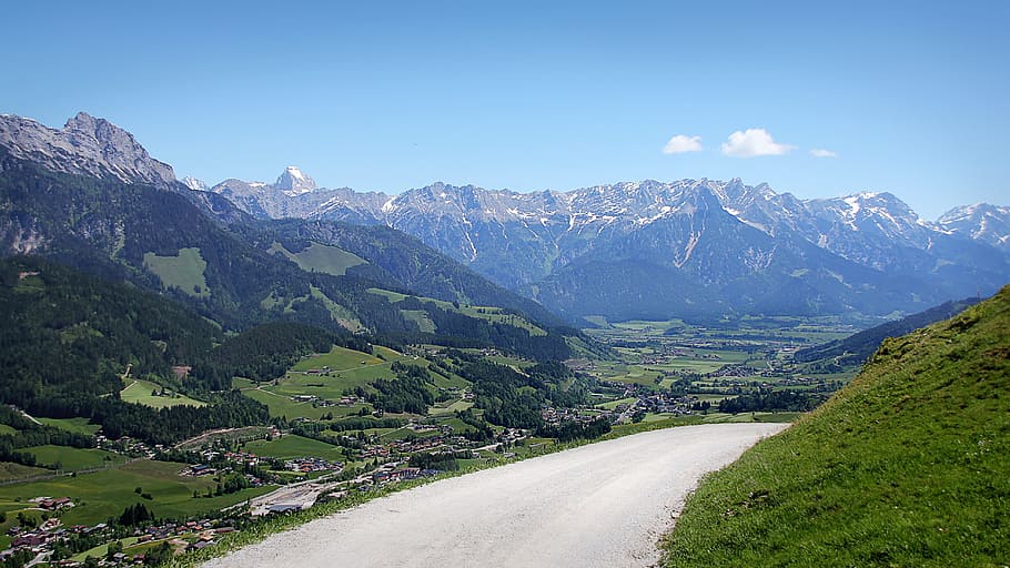 Mountains, Austria, Alpine, Alm, Nature, landscape, away, skyline HD wallpaper