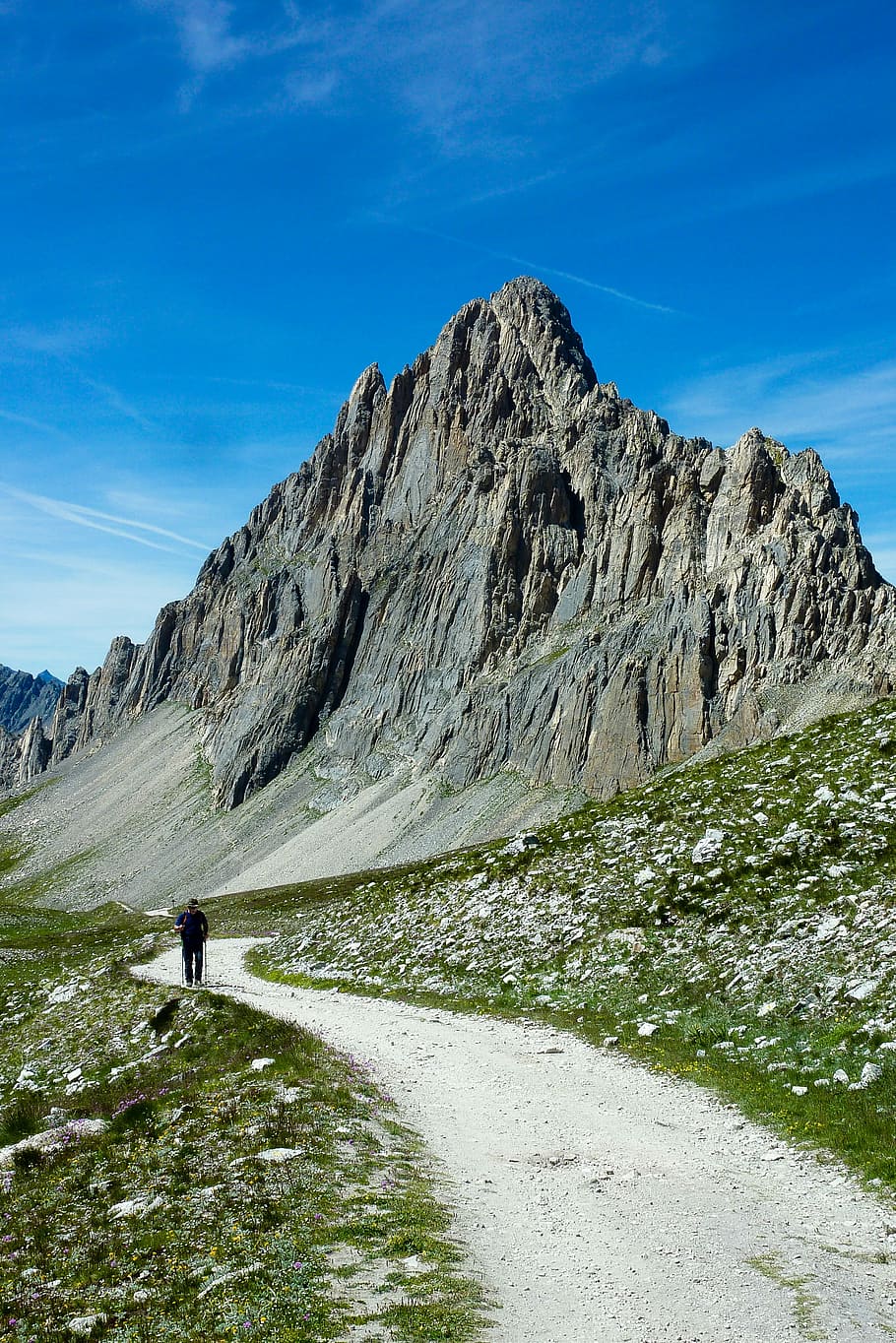 Trail, Mountain, Excursion, summer, nature, rocks, mountains HD wallpaper