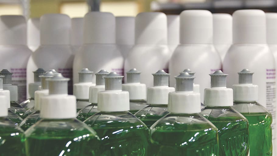 bottles, blur, focus, liquid, close-up, stocks, in a row, container HD wallpaper