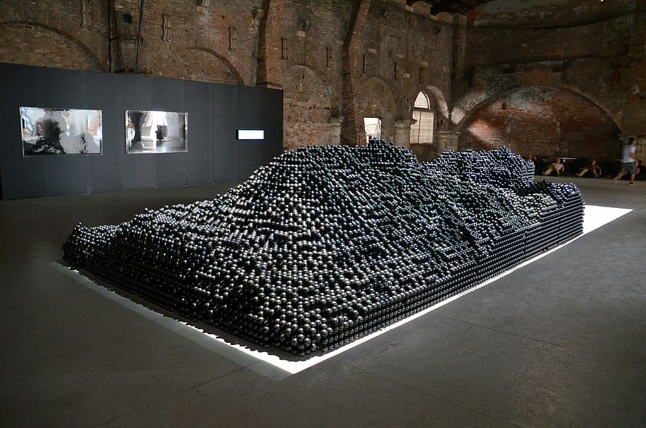 Art, Installation, Balls, Beads, biennale, exhibition, mass HD wallpaper