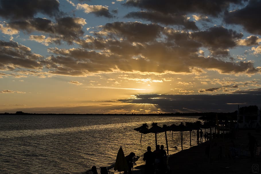 Dawn, Landscape, Sunset, sea, sky, cloud - Sky, beach, nature HD wallpaper