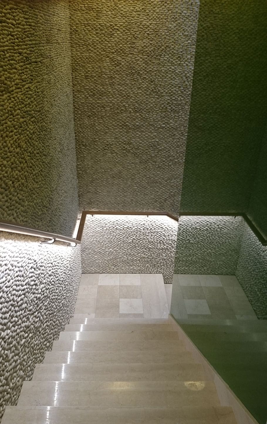 stairs, lighting, rise, reflection, glass, stone, mirroring HD wallpaper