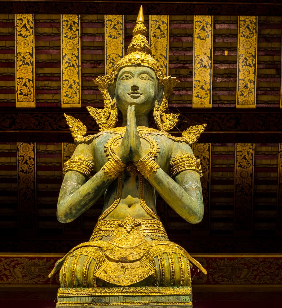 deity, pray, temple complex, north thailand, religion, belief HD wallpaper
