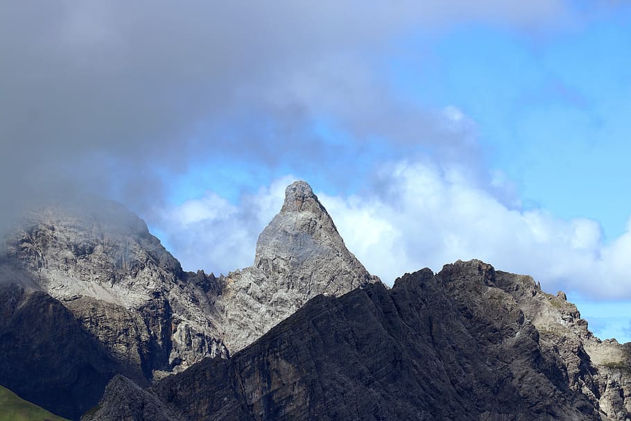 mountains, summit, alpine, panorama, nature, highest peak, rock HD wallpaper