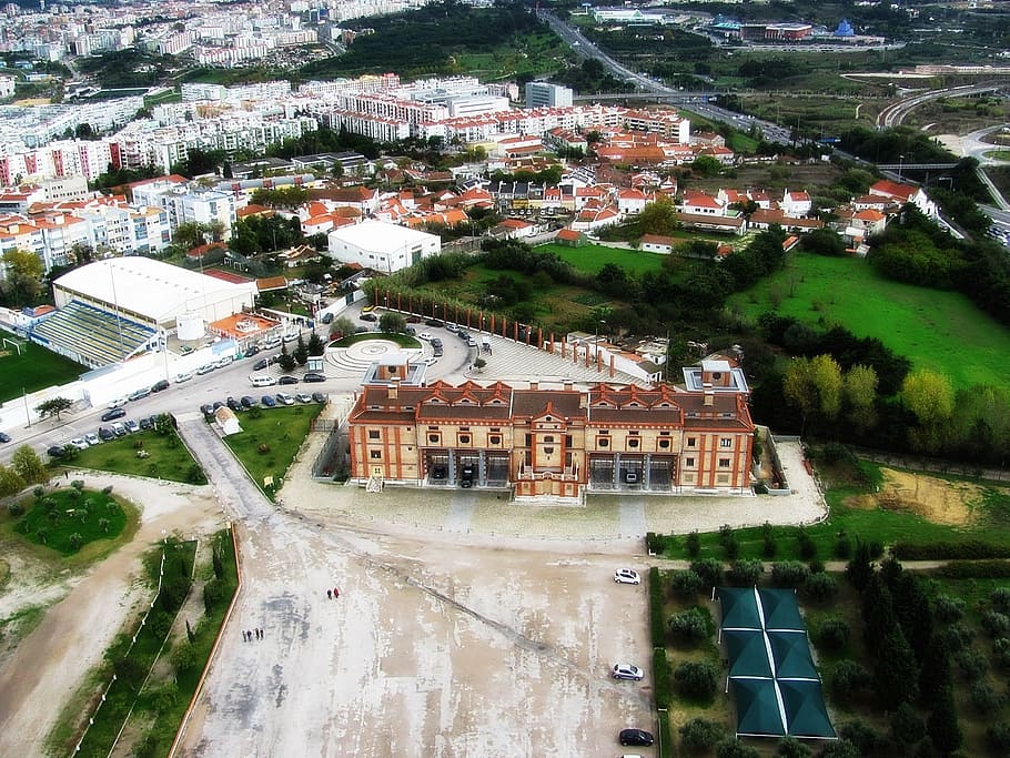almada, building, old, old building, eventide, sol, facade HD wallpaper