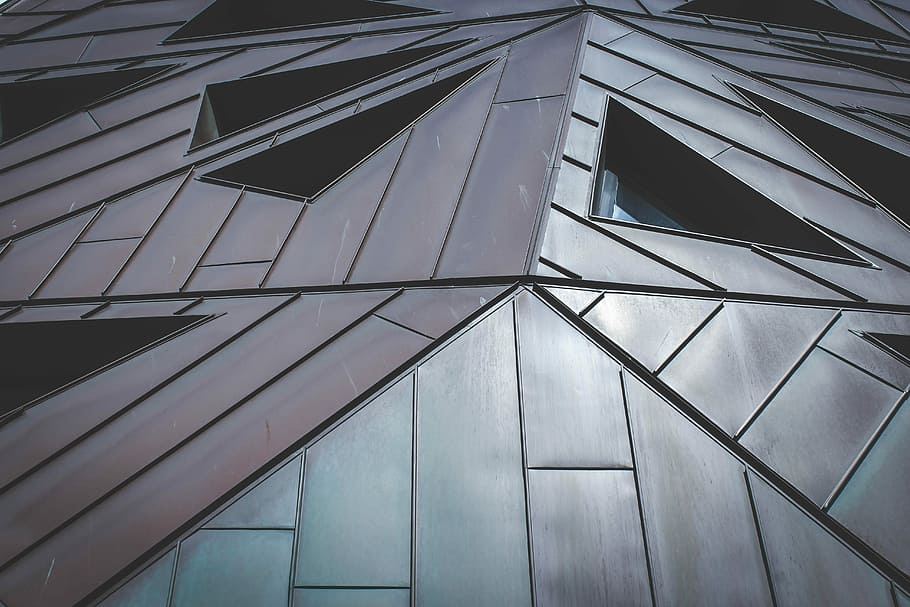 structure under sunny sky, window, architecture, triangular HD wallpaper