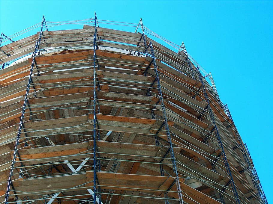 Water Tower, Under, Construction, sky, architecture, blue, building HD wallpaper