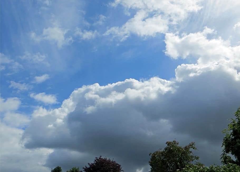 sky, clouds, nature, dark, blue, weather mood, heaven mood HD wallpaper